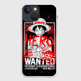 Чехол для iPhone 13 mini с принтом One Piece: Разыскивается Манки Д Лаффи ,  |  | anime | hero | monkey d luffy | one piece | wanted | аниме | ванпис | манга | манки д лаффи | манки д луффи | соломенная шляпа