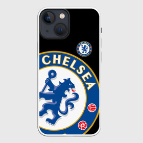 Чехол для iPhone 13 mini с принтом ЧЕЛСИ   CHELSEA BIG LOGO ,  |  | blue | chelsea | fc | football | football club | lion | sport | лев | синий | спорт | спортивные | униформа | фирменные цвета | фк | футбол | футбольный клуб | челси