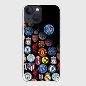 Чехол для iPhone 13 mini с принтом PSG LOGOBOMBING ,  |  | paris saint germain | psg | saint | sport | париж | псг | псж | спорт | футбол