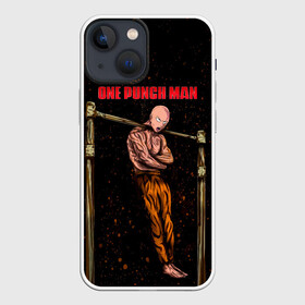 Чехол для iPhone 13 mini с принтом One Punch Man Сайтама турникимэн ,  |  | hagemanto | one punch man | one punchman | onepunchman | saitama | sensei | аниме | ван панч мен | ванпанчмен | лысый плащ | манга | сайтама | сильнейший человек | учитель | человек одинудар | человек одного удара