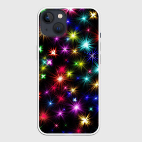 Чехол для iPhone 13 с принтом ПРАЗДНИЧНЫЕ ОГОНЬКИ ,  |  | christmas | lights | new year | stars | гирлянда | звезды | зима | новый год | огни | праздник | разноцветные | текстура | яркие