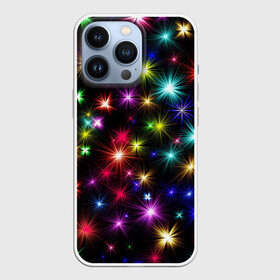 Чехол для iPhone 13 Pro с принтом ПРАЗДНИЧНЫЕ ОГОНЬКИ ,  |  | christmas | lights | new year | stars | гирлянда | звезды | зима | новый год | огни | праздник | разноцветные | текстура | яркие