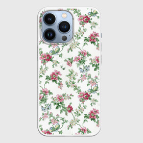 Чехол для iPhone 13 Pro с принтом Весенняя жизнь ,  |  | арт | бабочка | бабочки | весна | куст | куст цветов | кусты | кусты цветов | пчела | пчёлы | рисунок | цветок | цветы | яркие цветы | яркий цветок