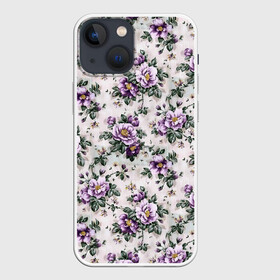 Чехол для iPhone 13 mini с принтом Фиолетовое поле цветов ,  |  | арт | рисунок | фиолетовые цветы | фиолетовый | фиолетовый цветок | цветок | цветы | яркие цветы | яркий цветок