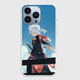 Чехол для iPhone 13 Pro с принтом КАДЗУХА НА ФОНЕ НЕБА ,  |  | Тематика изображения на принте: anemo | anime | game | genshin | impact | kaedehara | kazuha | lumin | paimon | анемо | аниме | геншин | игра | импакт | итэр | кадзуха | казуха | люмин | молитва | паймон | путешественник | тейват