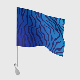 Флаг для автомобиля с принтом ВОДЯНОЙ ТИГР СИМВОЛ 2022 , 100% полиэстер | Размер: 30*21 см | 2022 символ | в топе | в тренде | год тигра | новый год | тигр | тигровый принт