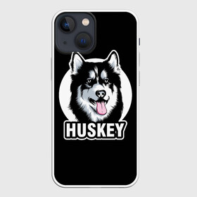 Чехол для iPhone 13 mini с принтом Собака Хаски (Husky) ,  |  | alaska | animal | dog | husky | siberian husky | wolf | аляскинский маламут | волк | год собаки | друг человека | ездовая собака | животное | зверь | кинолог | лайка | пёс | сибирский хаски | сибирь | собака хаски