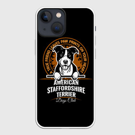 Чехол для iPhone 13 mini с принтом Американский Стаффордширский Терьер ,  |  | amstaff | boxer | bull terrier | fighting dog | pit bull terrier | terrier | амстафф | бойцовская собака | бойцовский пес | боксер | бультерьер | волкодав | друг ч | кинолог | пес | питбультерьер | собака