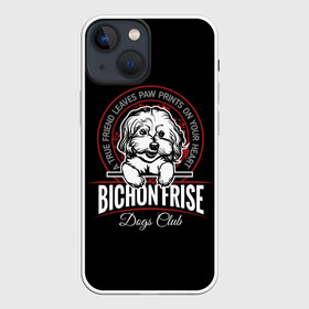 Чехол для iPhone 13 mini с принтом Бишон Фризе (Bichon Frize) ,  |  | Тематика изображения на принте: animal | bichon frize | bolognese | dog | french lapdog | lapdog | maltese | poodle | бишон фризе | болонка | болоньез | друг человека | живот | кинолог | кудрявая болонка | мальтезе | пёс | порода собак | пудель | собака