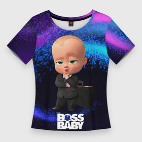 Женская футболка 3D Slim с принтом Деловой Босс молокосос в костюме ,  |  | baby | boss | boss baby | босс | босс молокосос | маленький босс | малыш | мальчик | молокосос | ребенок