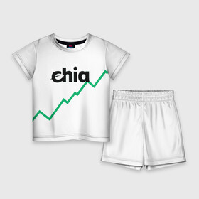 Детский костюм с шортами 3D с принтом Криптовалюта Чиа ,  |  | Тематика изображения на принте: 2021 | 2022 | bitcoin | btc | chia | chia network | dogecoin | ethereum | ssd | xch | биткоин | в топе | в тренде | жёсткие диски | крипта | криптовалюта | майнинг | чиа