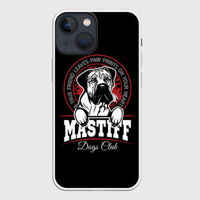 Чехол для iPhone 13 mini с принтом Мастиф (Mastiff) ,  |  | animal | cane corso | dog | fighting dog | mastiff | бойцовская собака | год собаки | дог | друг человека | животное | зверь | кане корсо | кинолог | мастиф | пёс | порода собак | собака мастиф | собаковод | четвероногий