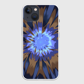 Чехол для iPhone 13 с принтом Василек. Абстракция. ,  |  | abstraction | blue | cornflower | fractal | абстракция | василек | синий | фрактал