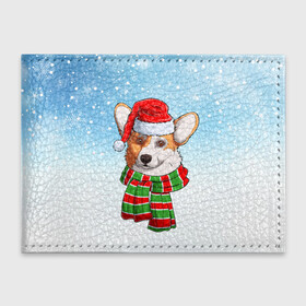 Обложка для студенческого билета с принтом Новогодний Корги   New Years Corgi , натуральная кожа | Размер: 11*8 см; Печать на всей внешней стороне | Тематика изображения на принте: christmas | corgi | dog | santa | дед мороз | елка | зима | корги | новый год | рождество | санта | снег | снегурочка | снежинка | собака | собачка | щенок