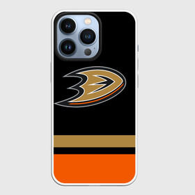 Чехол для iPhone 13 Pro с принтом Anaheim Ducks | Анахайм Дакс ,  |  | Тематика изображения на принте: anahaim ducks | anaheim | anaheim ducks | ducks | hockey | mighty ducks | nhl | usa | дакс | могучие утята | нхл | спорт | сша | хоккей | шайба