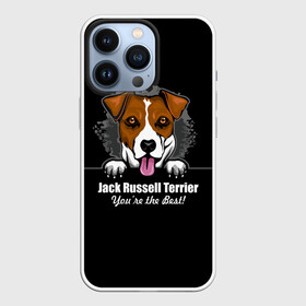 Чехол для iPhone 13 Pro с принтом Джек Рассел Терьер (Jack Russell Terrier) ,  |  | Тематика изображения на принте: animal | dog terrier | jack russell terrier | год собаки | джек рассел терьер | друг человека | животное | зверь | кинолог | охотничья собака | пёс | пёсик | собака джек рассел терьер | собаковод | терьер