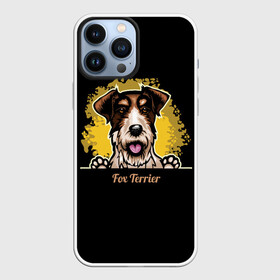 Чехол для iPhone 13 Pro Max с принтом Фокстерьер (Fox terrier) ,  |  | Тематика изображения на принте: animal | dog | fox terrier | hunting dog | terrier | год собаки | друг человека | животное | зверь | кинолог | охотничья собака | пёс | пёсик | порода собак | собака | собака фокстерьер | собаковод | терьер | фокстерьер