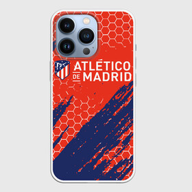 Чехол для iPhone 13 Pro с принтом Atletico Madrid: Football Club. ,  |  | atletico madrid | fc | football | football club | sport | атлетико мадрид | мадрид | спорт | спортивные | униформа | фирменные цвета | фк | футбол | футбольный клуб