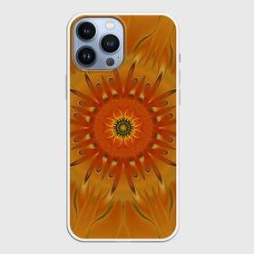 Чехол для iPhone 13 Pro Max с принтом Осеннее солнце. Абстракция. ,  |  | abstraction | autumn | fractal | orange | round | sun | абстракция | круглый | оранжевый | осенний | солнце | фрактал
