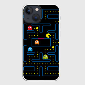 Чехол для iPhone 13 mini с принтом Пиксельный Пакман ,  |  | pacman | пакман | пиксел | пиксельный пакман | пэкмэн