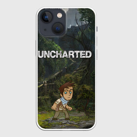 Чехол для iPhone 13 mini с принтом Uncharted | На картах не значится ,  |  | drakes fortune святилище | nathan drake uncharted | uncharted джунгли | анчартед дрейк | натан дрейк | натан дрейк в джунглях | охотник за сокровищами дрейк