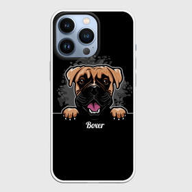 Чехол для iPhone 13 Pro с принтом Боксёр (Boxer) ,  |  | animal | boxer | bulldog | dog | fighting dog | pit bull | бойцовская собака | боксёр | бульдог | год собаки | друг человека | животное | кинолог | немецкий боксёр | пёс | питбуль | порода собак | собака боксёр | собаковод