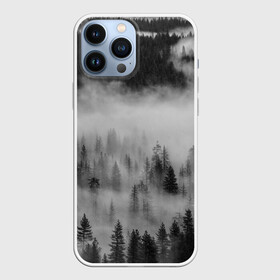 Чехол для iPhone 13 Pro Max с принтом ТУМАННЫЙ ЛЕС | FOREST ,  |  | Тематика изображения на принте: forest | деревья | дым | лес | мрачный лес | природа | туман