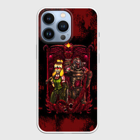 Чехол для iPhone 13 Pro с принтом DOOMGIRL | DOOMGAY | BLOOD ,  |  | blood | demons | devil | doom | doom eternal | doom girl | doom slayer | doomgirl | doomguy | hell | ад | демон | демоны | дум | дум гай | дум герл | думгай | кровь | много крови | солдат рока