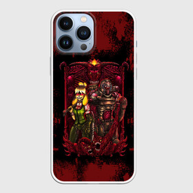 Чехол для iPhone 13 Pro Max с принтом DOOMGIRL | DOOMGAY | BLOOD ,  |  | blood | demons | devil | doom | doom eternal | doom girl | doom slayer | doomgirl | doomguy | hell | ад | демон | демоны | дум | дум гай | дум герл | думгай | кровь | много крови | солдат рока