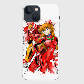 Чехол для iPhone 13 mini с принтом Евангелион   EVA 02 ,  |  | anime | eva 02 | neon genesis evangelion | nerv | аска | ева 02 | евангелион | мангa | меха | робот | синдзи икарианиме