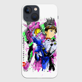 Чехол для iPhone 13 mini с принтом Евангелион: EVA 01 ,  |  | Тематика изображения на принте: anime | eva 01 | neon genesis evangelion | nerv | ева 01 | евангелион | мангa | меха | робот | синдзи икарианиме