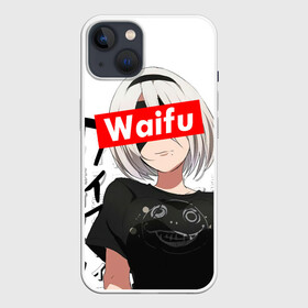 Чехол для iPhone 13 с принтом Waifu   2B Nier ,  |  | 2b | anime girl | nier automata | waifu | waifu material | вайфу | игры