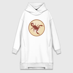 Платье-худи хлопок с принтом Скорпион бежевый ,  |  | beige | beige pattern | dr | scorpio | scorpio beige | scorpio zodiac signs | scorpio zz | zodiac signs | zodiac signs beige | zz | бежевый | бежевый рисунок | зз | знаки зодиака | знаки зодиака бедевые | иллистрация | рисунок | скорпион | скорпион бежевы