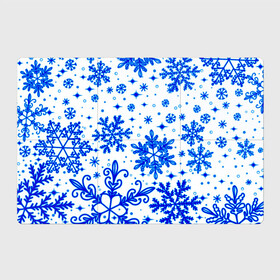 Магнитный плакат 3Х2 с принтом Белая Зима , Полимерный материал с магнитным слоем | 6 деталей размером 9*9 см | christmas | cold | happy new year | ice | merry christmas | new year | snow | snowflakes | winter | голубые снежинки | декабрь | зима | зимний орнамент | зимний узор | кристаллы | новогодний принт | новый год | подарок | природа | рождество
