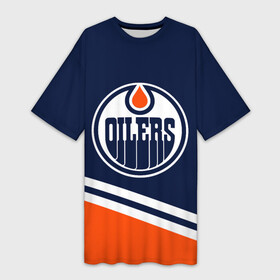 Платье-футболка 3D с принтом Edmonton Oilers  Эдмонтон Ойлерз ,  |  | edmonton | edmonton oilers | hockey | nhl | oilers | usa | нхл | ойлерз | спорт | сша | хоккей | шайба | эдмонтон | эдмонтон ойлерз