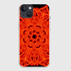 Чехол для iPhone 13 с принтом Огненная мандала ,  |  | абстрактный | абстракция | антистресс | ловец снов | медитативный | медитация | орнамент | плетение | радиальная | узор | этнический