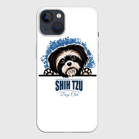 Чехол для iPhone 13 с принтом Ши Тцу (Shih Tzu) ,  |  | animal | dog | год собаки | друг человека | животное | зверь | кинолог | красавица | милашка | пёс | пёсик | порода собак | собака | собака лев | собака ши тцу | собаковод | собачка хризантема | четвероногий