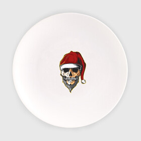 Тарелка с принтом Santa Skull , фарфор | диаметр - 210 мм
диаметр для нанесения принта - 120 мм | art | beard | hat | santa | skull | арт | борода | санта | череп | шапка