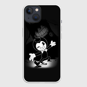 Чехол для iPhone 13 с принтом BENDY   БЕНДИ ИГРА ,  |  | Тематика изображения на принте: bendy | bendy and the ink machine | tegunvteg | бенди | бени | бенни | бэнди | детская | детям | игра | компьютерная игра | машина | ужастик | чернила | чернильная