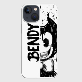 Чехол для iPhone 13 mini с принтом BENDY   БЕНДИ БРЫЗГИ КРАСКИ ,  |  | Тематика изображения на принте: bendy | bendy and the ink machine | tegunvteg | бенди | бени | бенни | брызги | бэнди | детская | детям | игра | компьютерная игра | краска | машина | ужастик | чернила | чернильная