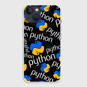 Чехол для iPhone 13 с принтом PYTHON   ПАЙТОН   ПИТОН   УЗОР ,  |  | big data | hacker | it | pattern | python | snake | айти | база данных | взлом | змея | искусственный интелект | кодер | нейросети | пайтон | питон | прогер | программирование | программист | разработчик | узор | хакер