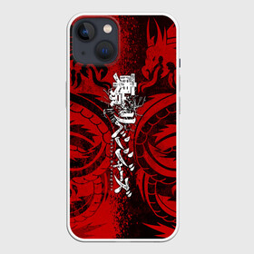 Чехол для iPhone 13 с принтом TOKYO REVENGERS BLACK RED DRAGON ,  |  | anime | draken | mikey | tokyorevengers | walhalla | аниме | вальгала | дракен | иероглифы | кэн | манга | мандзиро | микки | рюгудзи | сано | символы | токийские мстители