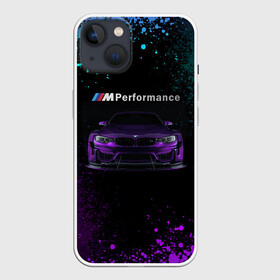 Чехол для iPhone 13 с принтом BMW M4 | PERFORMANCE ,  |  | auto | auto sport | autosport | bmw | bmw performance | m | mka | performance | авто спорт | автомобиль | автоспорт | ам | бмв | бэха | машина | мка