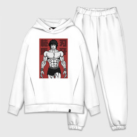 Мужской костюм хлопок OVERSIZE с принтом Эстетика Баки ,  |  | baki fighter | baki hanma | baki the grappler | баки ханма | боец баки