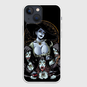 Чехол для iPhone 13 mini с принтом Леди Демитреску и ее дочери ahegao resident evil ,  |  | ahegao | demitresky | lady | resident | resident evil | waifu | ахегао | обитель зла | резидент ивил