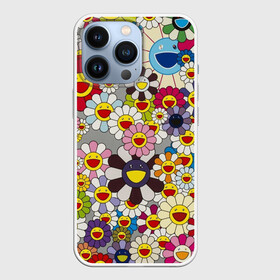 Чехол для iPhone 13 Pro с принтом Flower Superflat, Такаши Мураками ,  |  | cute flowers | flower superflat | flowers | murakami | pop art | superflat | takashi murakami | милые цветочки | мураками | ромашки | такаси мураками | такаши мураками | цветочки | цветы