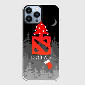 Чехол для iPhone 13 Pro Max с принтом Dota 2  С Новым годом ,  |  | Тематика изображения на принте: christmas | dota 2 | fir forest | happy new year | logo | moon | multiplayer | night | pc game | tree with balls | ёлка с шариками | еловый лес | компьютерная игра | логотип | луна | многопользовательская | ночь | рождество | с новым годом