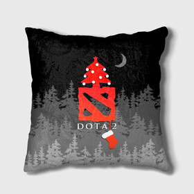 Подушка 3D с принтом Dota 2  С Новым годом , наволочка – 100% полиэстер, наполнитель – холлофайбер (легкий наполнитель, не вызывает аллергию). | состоит из подушки и наволочки. Наволочка на молнии, легко снимается для стирки | Тематика изображения на принте: christmas | dota 2 | fir forest | happy new year | logo | moon | multiplayer | night | pc game | tree with balls | ёлка с шариками | еловый лес | компьютерная игра | логотип | луна | многопользовательская | ночь | рождество | с новым годом