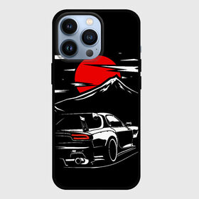 Чехол для iPhone 13 Pro с принтом MAZDA RX 7 | Мазда  при свете красной луны ,  |  | car | drift | initinial d | mazda | mazda z | rx 7 | rx7 | дрифт | мазда | машина