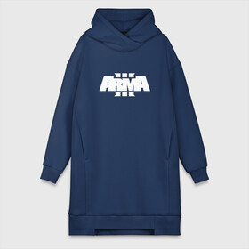 Платье-худи хлопок с принтом ARMA 3 | WHITE LOGO ,  |  | arma | arma 3 | arma3 | game | logo | war | арма 3 | арма3 | война | игра | игры | лого | логотип | шутер